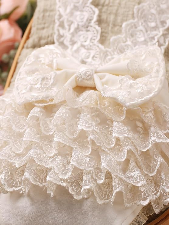 Ylsteed Newborn Photography Outfits Girl Newborn Photography Props Lace Romper Baby Photo Shoot Outfits Girls Photo Props (Strap Style - Beige)