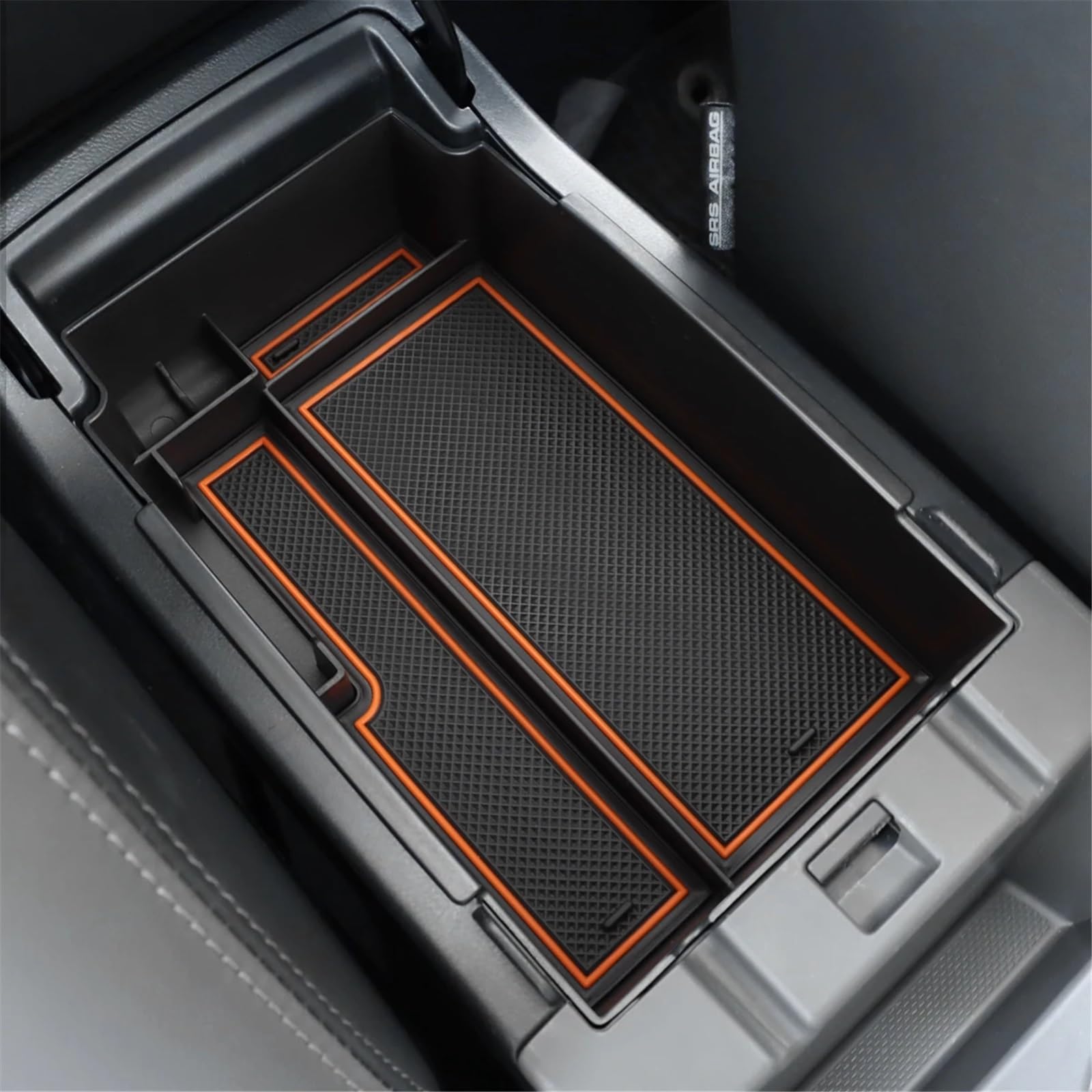 SZTMYVUW Interior Storage Box Compatible With Subaru For Crosstrek 2024 Car Armrest Storage Box Organizer Center Console Arm Rest Container Tray Stowing Accessories(Orange)