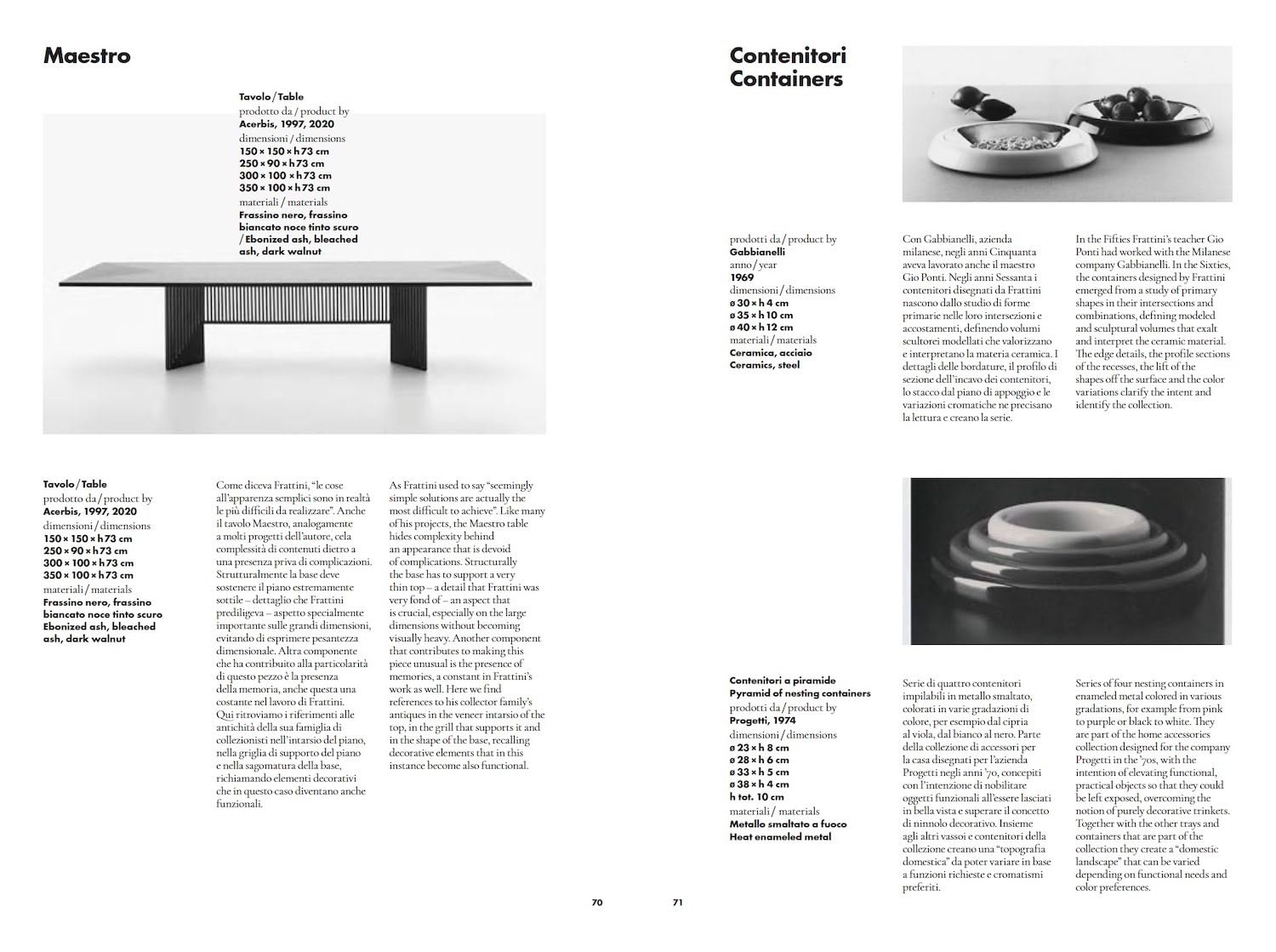 Gianfranco Frattini Design 1955/2003