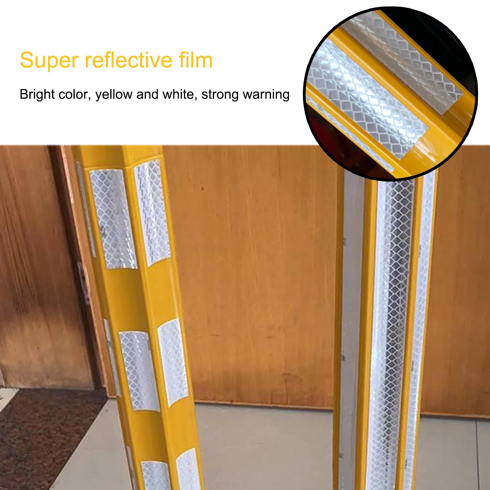 Poteaux de clôture avec Base Amovible, barrière de sécurité de 31,5 Pouces for Le contrôle de la Circulation(Yellow B,4pcs)