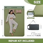 OUTSKIRT Camping Mattress, Self Inflating Sleeping Pad with Pump Sack, Foam Camping Pad for Sleeping, 4” Thickness Sleeping Mat for Camp/Travel/Car/Tent, 4 Season Camp Air Mattress