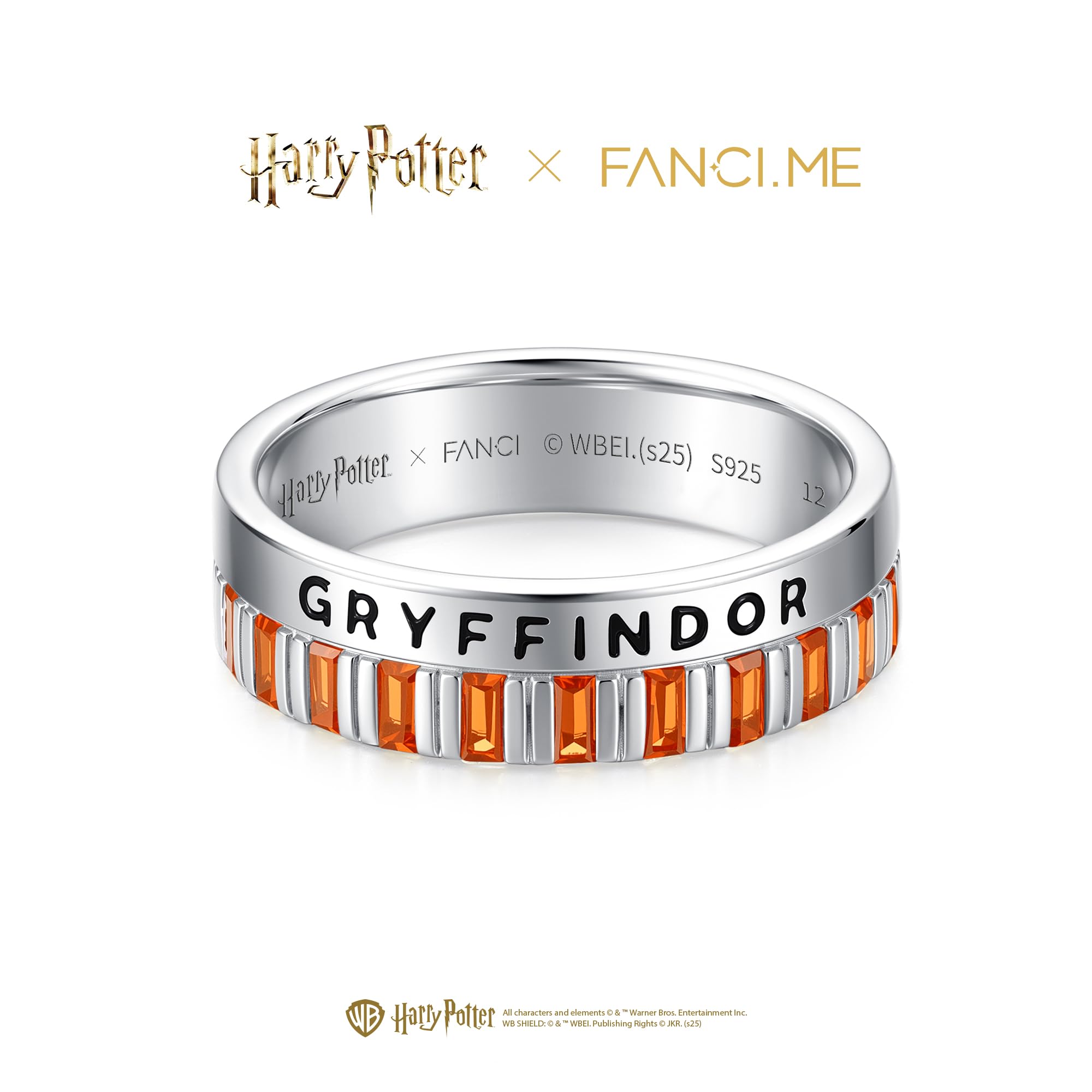 FANCIME x Harry Potter Kollaboration - Gryffindor House Ring, Sterling Silber Schmuckgeschenke für Damen Mädchen Sie