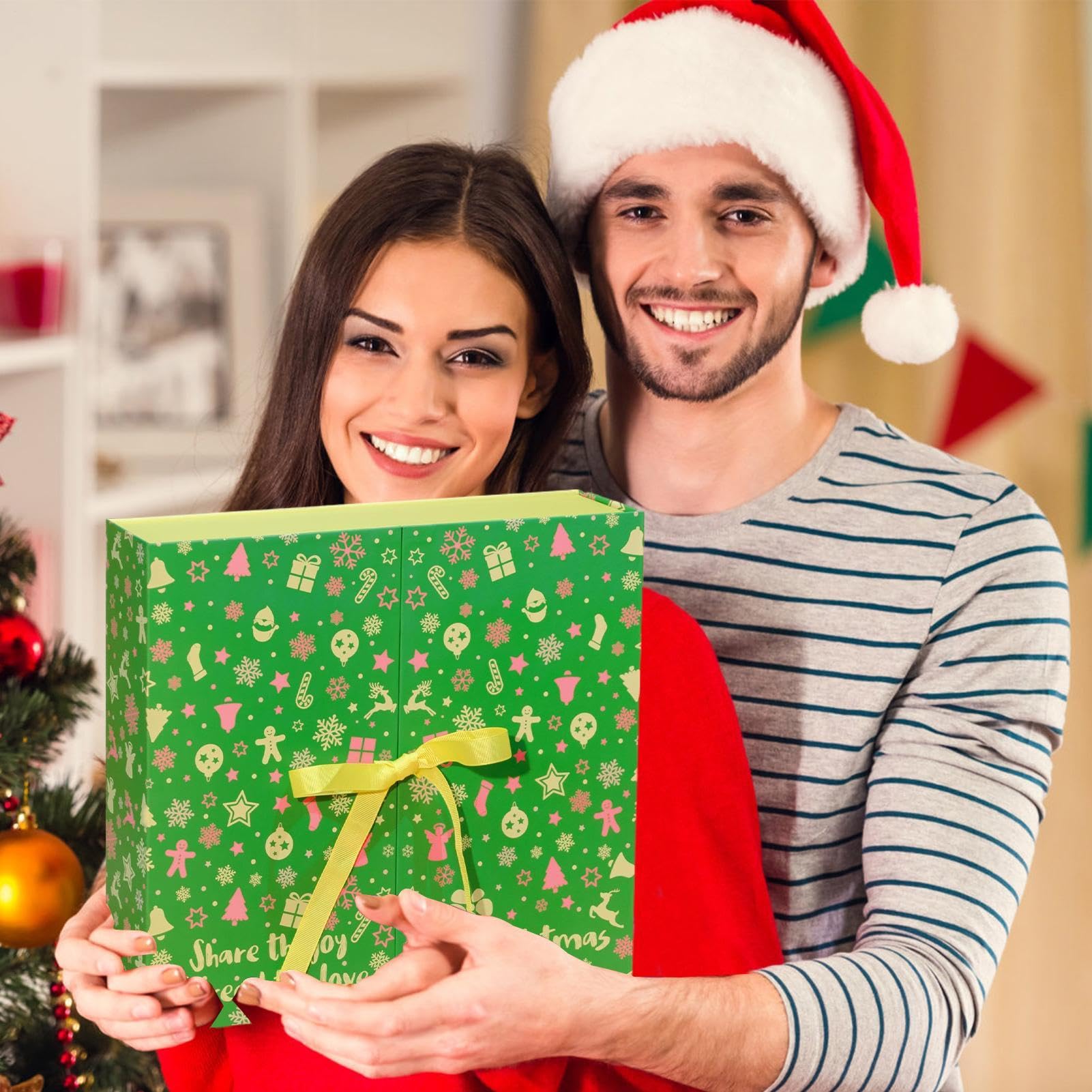 Calendari 'Avvento vuoti per riempire le scatole del calendario | Decorazione regalo di Natale per mensola da tavolo da pranzo per adulti