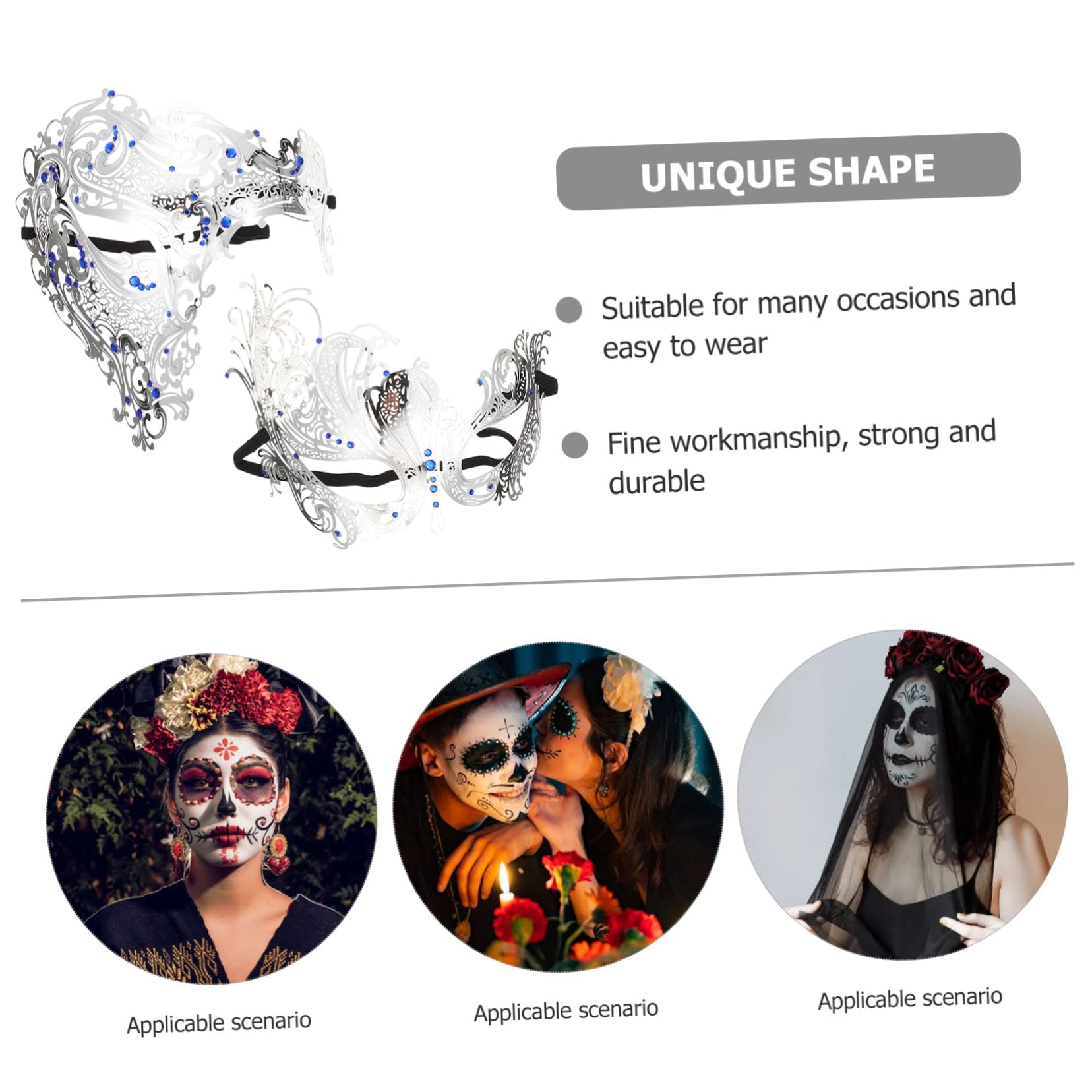 BESPORTBLE 2pezzi Maschera Decorativa Halloween Maschera Multifunzione Portatile Per Feste Per Feste