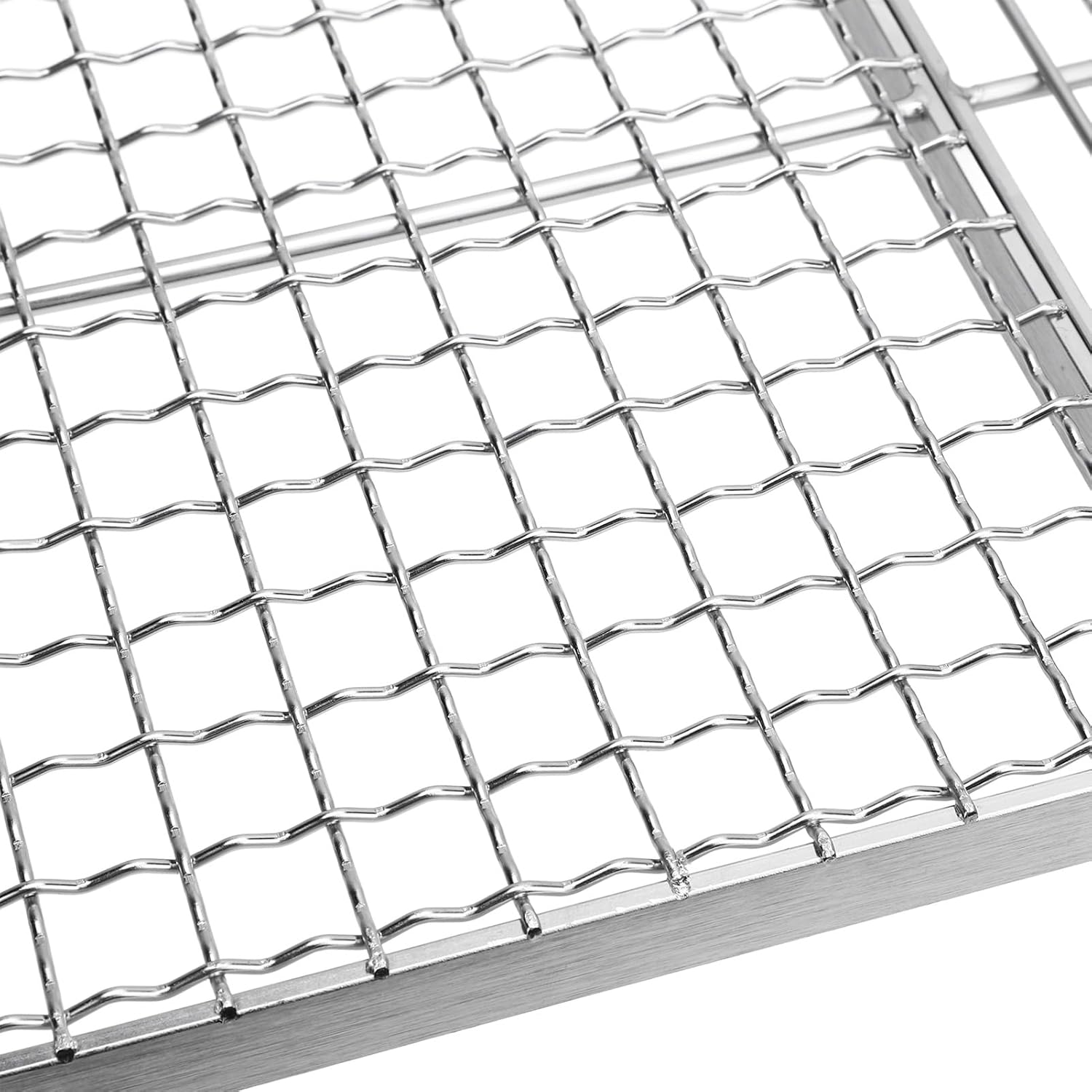 Folding Camping Grill, Stainless Steel Camping Grill Backpacking Grill Portable BBQ Grill Camping Grates for Outdoor Cooking Backpacking Hiking Picnics