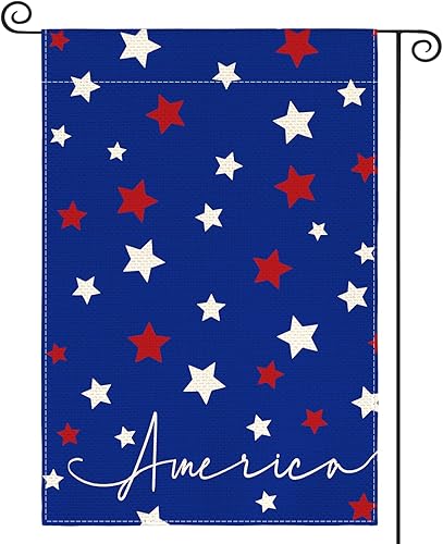 Miniatura 8 de AVOIN colorlife Bandera de casa azul de Estados Unidos del 4 de julio, 28 x 40 pulgadas, doble cara exterior, Día de la Independencia, estrellas