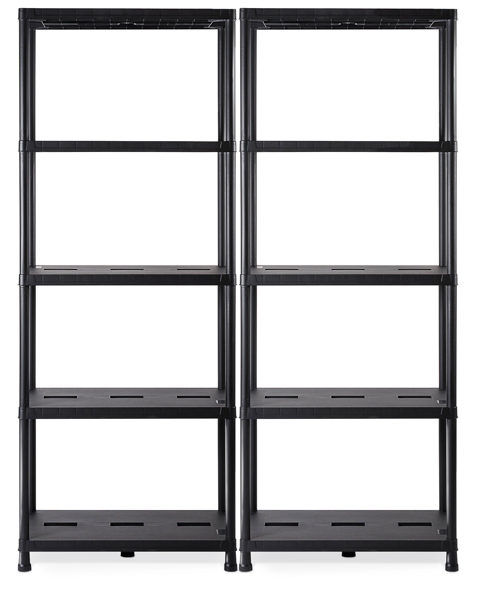 Ondis24 2X Regal, Lagerregal, 71 x 35 x 180 (H) cm, Steckregal, Kunststoffregal, 15 Zoll Schwerlastregal, bis zu 180 kg belastbar