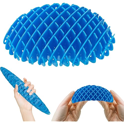 Fidget Toy, Blue Big Fidget Toys Adults and Teens, Funny Stretchy Sensory Stress Toys, Fidget Sensory Squeeze Toys, Relieves Stress and Anxiety Finger Toys for Teens with Autism ADHD
