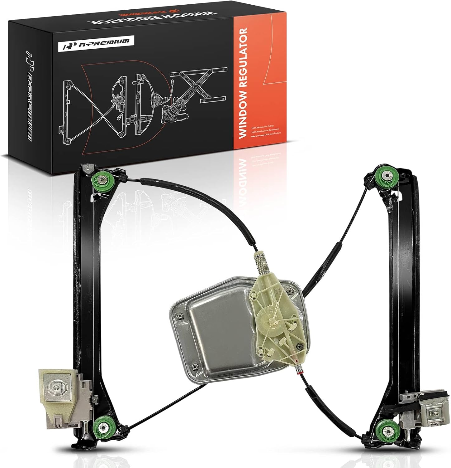 A-Premium Front Right Passenger Side Electric Power Window Regulator Without Motor Compatible with Volkswagen Eos 2007-2016