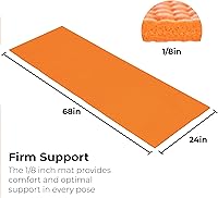 Vista 4 de Hello Fit Paquete de 10 tapetes de yoga con correa de transporte, tapete de ejercicio antideslizante de 68 x 24 pulgadas, tapete de gimnasio