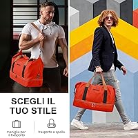 Borsone Da Palestra Vllcsla 32,2L Con Scomparto Scarpe - Idrorepellente, Verde - Foto 12