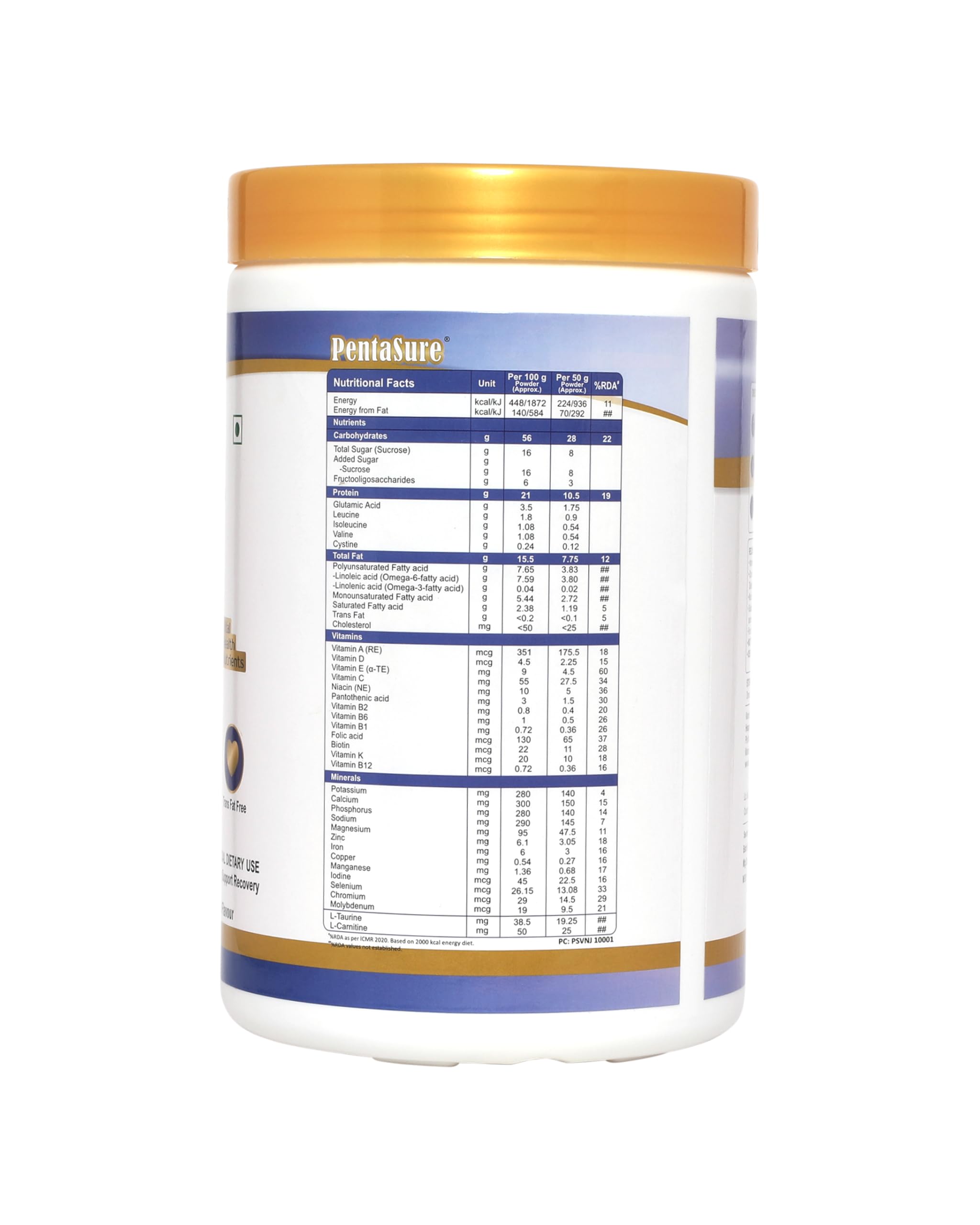 PentaSure Complete Balanced Nutrition | Daily Nutrition Protein Shake | Vanilla - 1kg | Whey, Milk & Soy Protein Blend | BCAA (Leucine) & Prebiotic FOS | Supports Energy, Immunity & Muscle Health — Amazon image 3