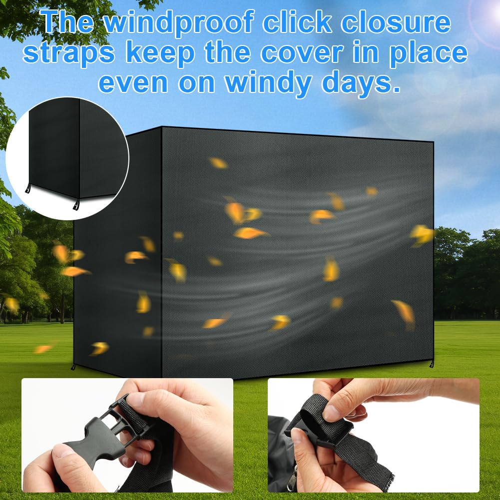 AOOWU Copertura per Dondolo da Giardino 3 Posti Impermeabile Tessuto Oxford 210D Anti-UV 210x150x150CM
