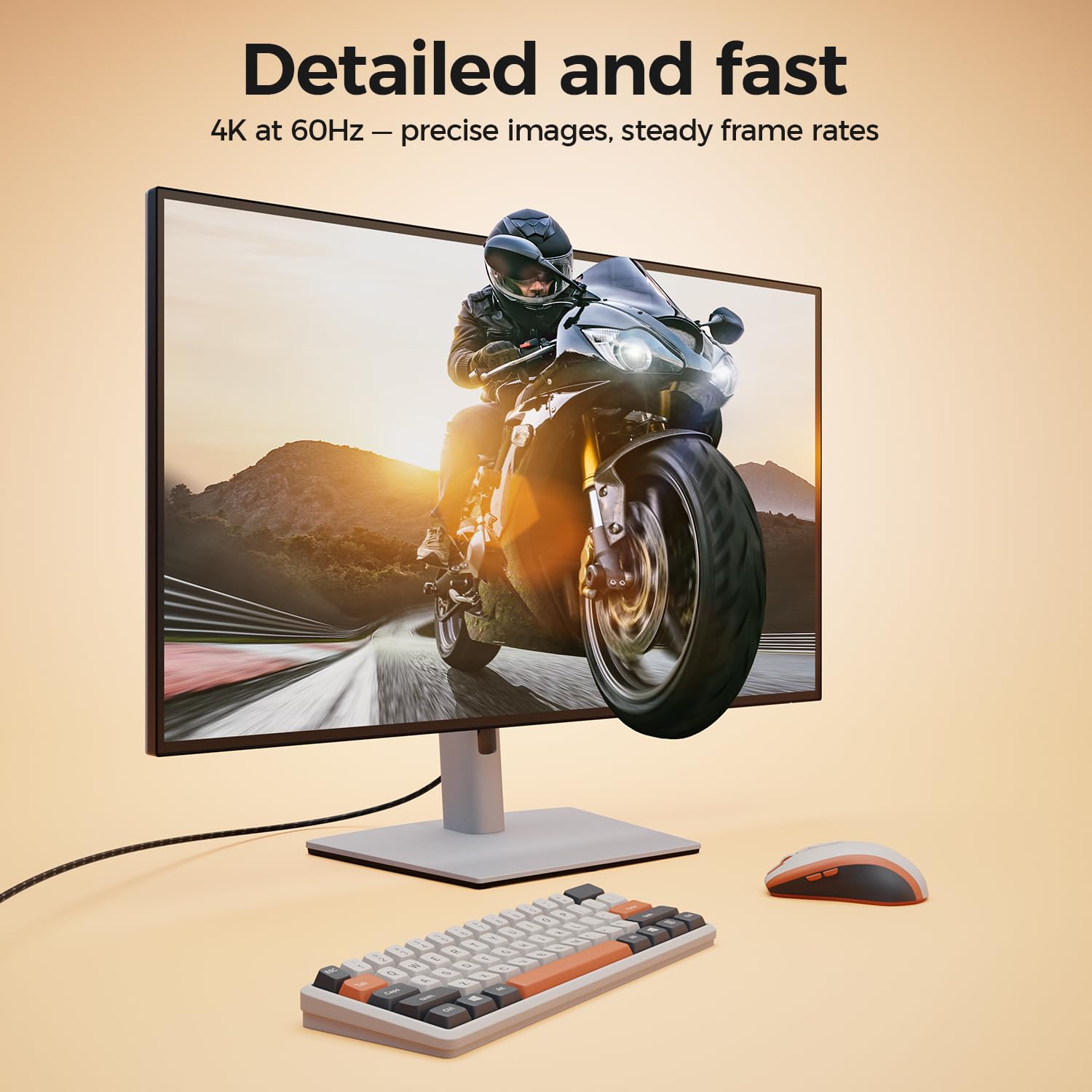 deleyCON 5m 4K Cavo DisplayPort a HDMI (per Monitor, TV, Proiettore) - 4K@60Hz - Unidirezionale DisplayPort a HDMI - Connettori Alluminio + Cavo Nylon - per Computer DP, PC, Scheda Grafica