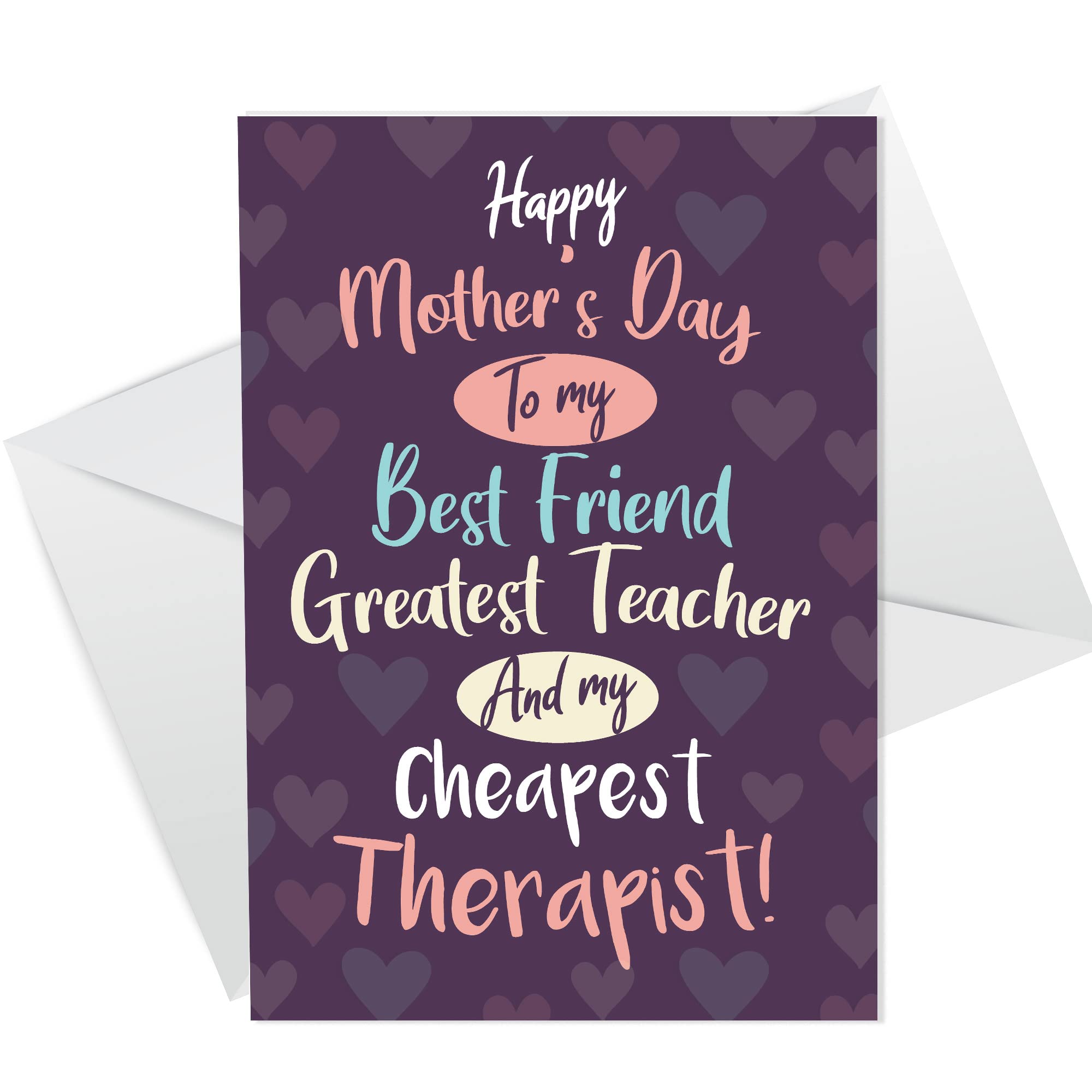 RED OCEAN Mothers Day Card For Mum Best Friend Funny Novelty Mum Mother's Day Card For Her