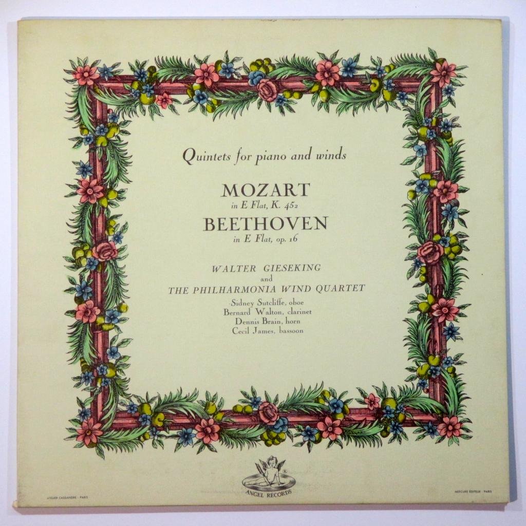 Quintets for Piano and Winds Mozart in E Flat, K. 452