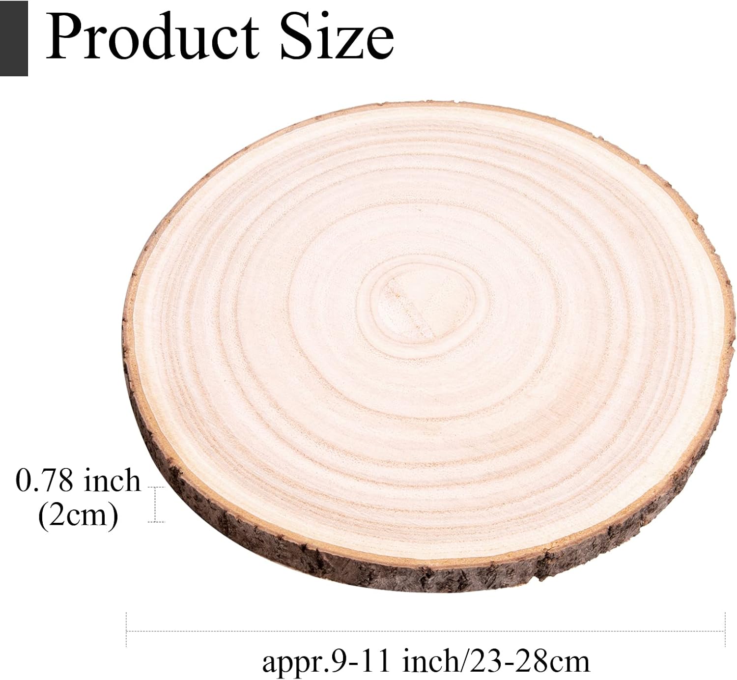 Caydo 3 Pieces 9-11 Inch Wood Slices for Wedding Centerpieces, Table Centerpieces, DIY Painting Projects, Baby Showers, Housewarming, and Wood Burning