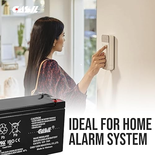Miniatura 4 de CASIL 12V 7AH CA1270 Primera Alerta ADT Alerta Batería de Alarma