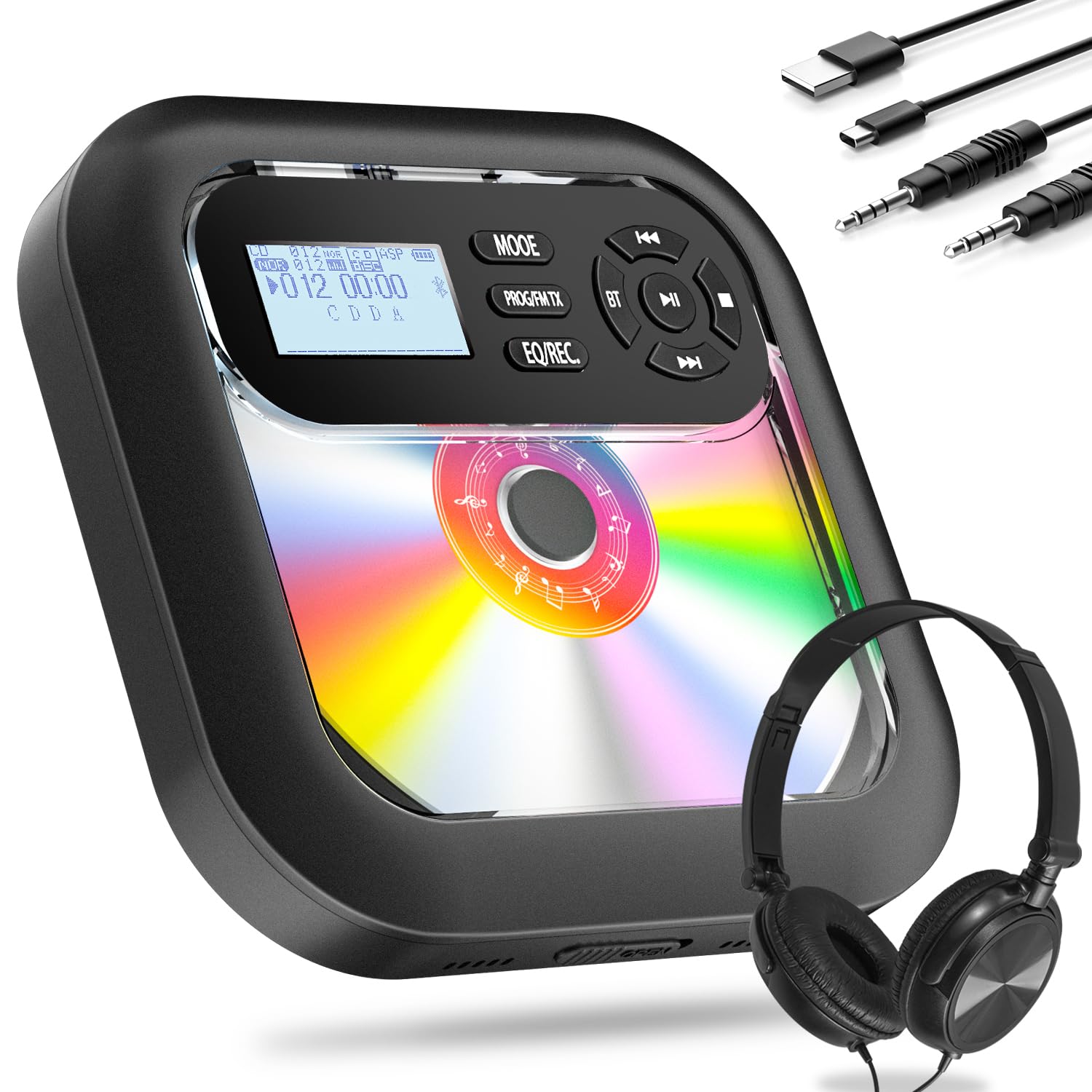 Amazon.co.jp: CDプレーヤー ポータブル Bluetooth ウォークマン 語学