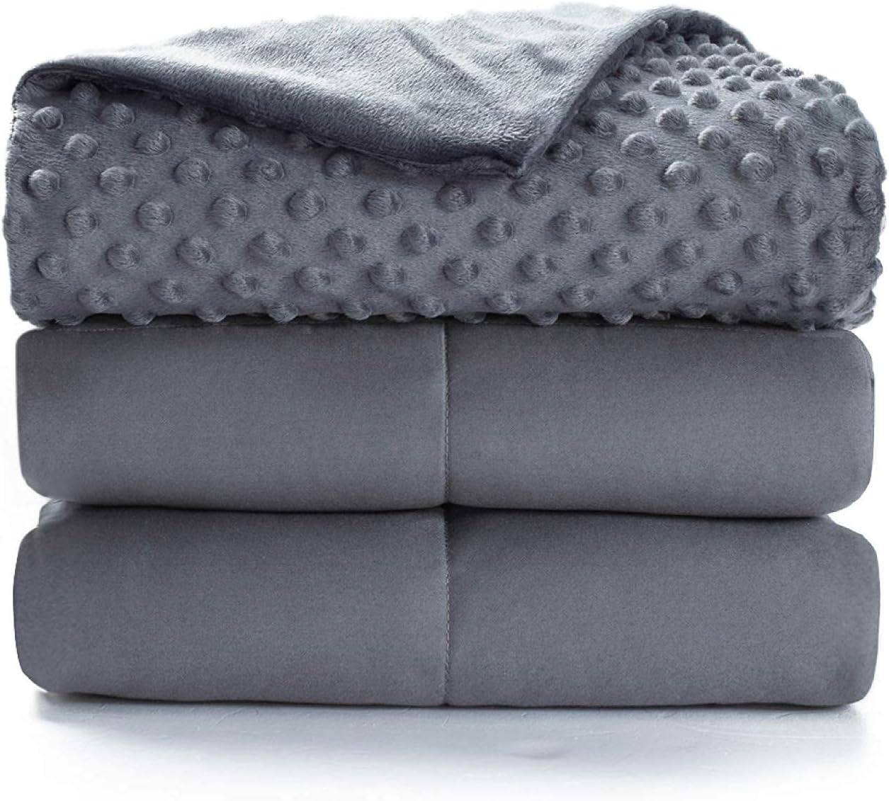 One-Day Sale: Up to 60% Off Bedsure Weighted Blanket Queen Size with Removable Cover - Washable Heavy Blanket for Adult 15lb Premium Cotton with Glass Beads 60×80 Navy
