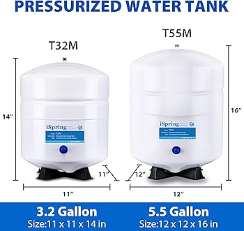 Amazon | iSpring 123Filter 逆浸透膜 RO貯水タンク 12.096リットル