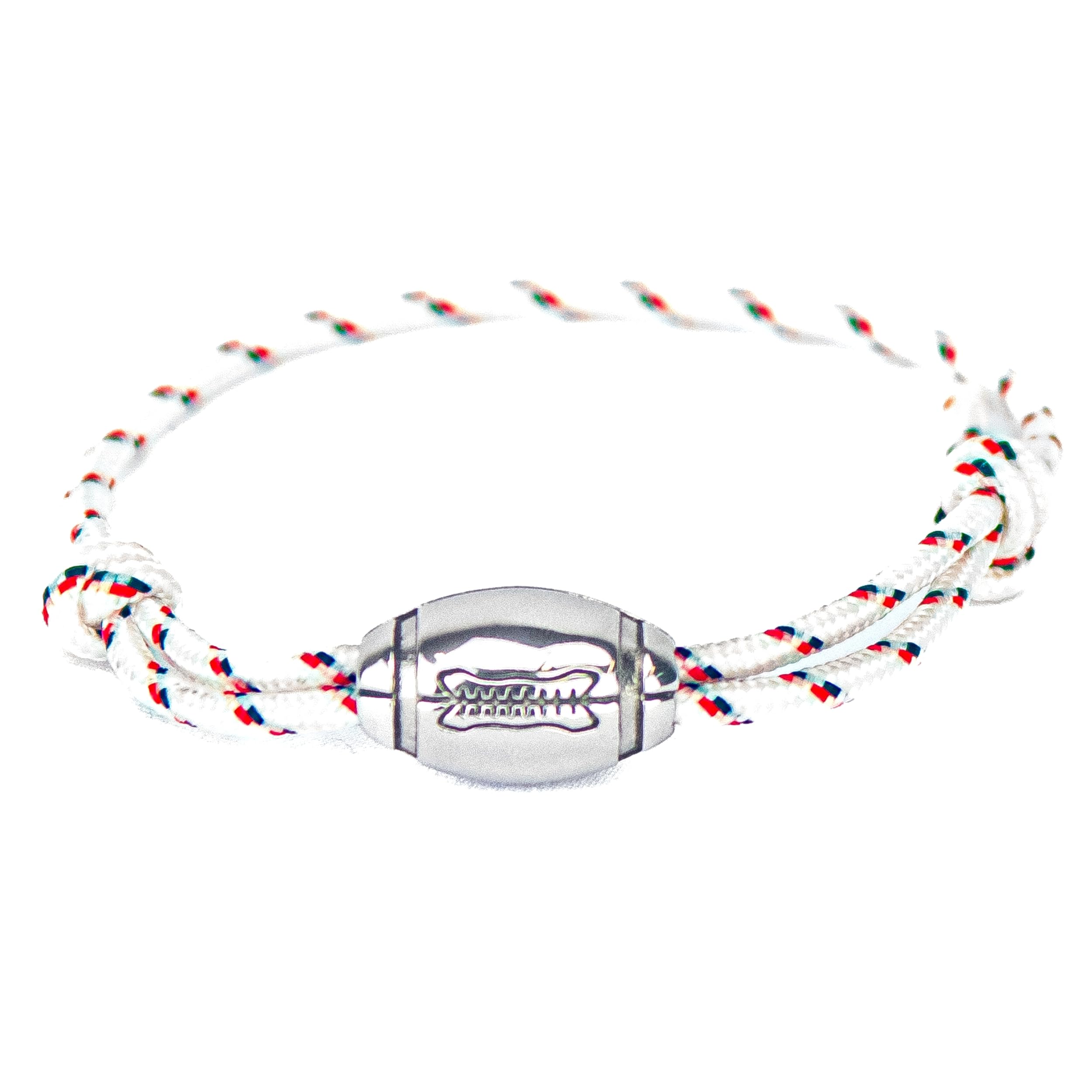Ernestine - Rugby bracelet - adjustable size, perfect gift for rugby players, with rugby ball charm - rugby XV de France bracelet for men - rugby gift for men - rugby gift - rugby man gift, Grand,