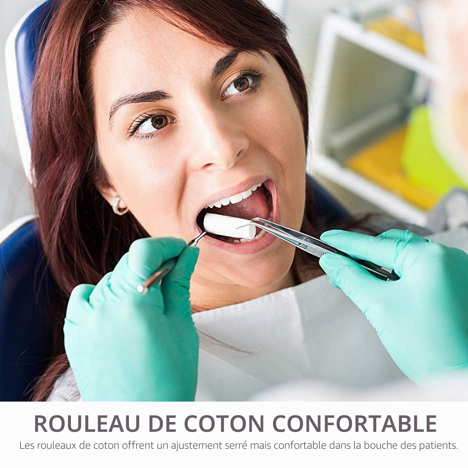 Scicalife 1000Pcs Rouleaux de Coton Dentaire Haute Absorbante Boule de Coton Roulée Tampons de Coton Bouchons de Nez pour Enfants Et Adultes Kit de Saignement de Nez Accessoires