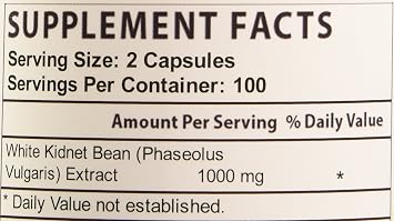 White Kidney Bean Extract, 200 Count