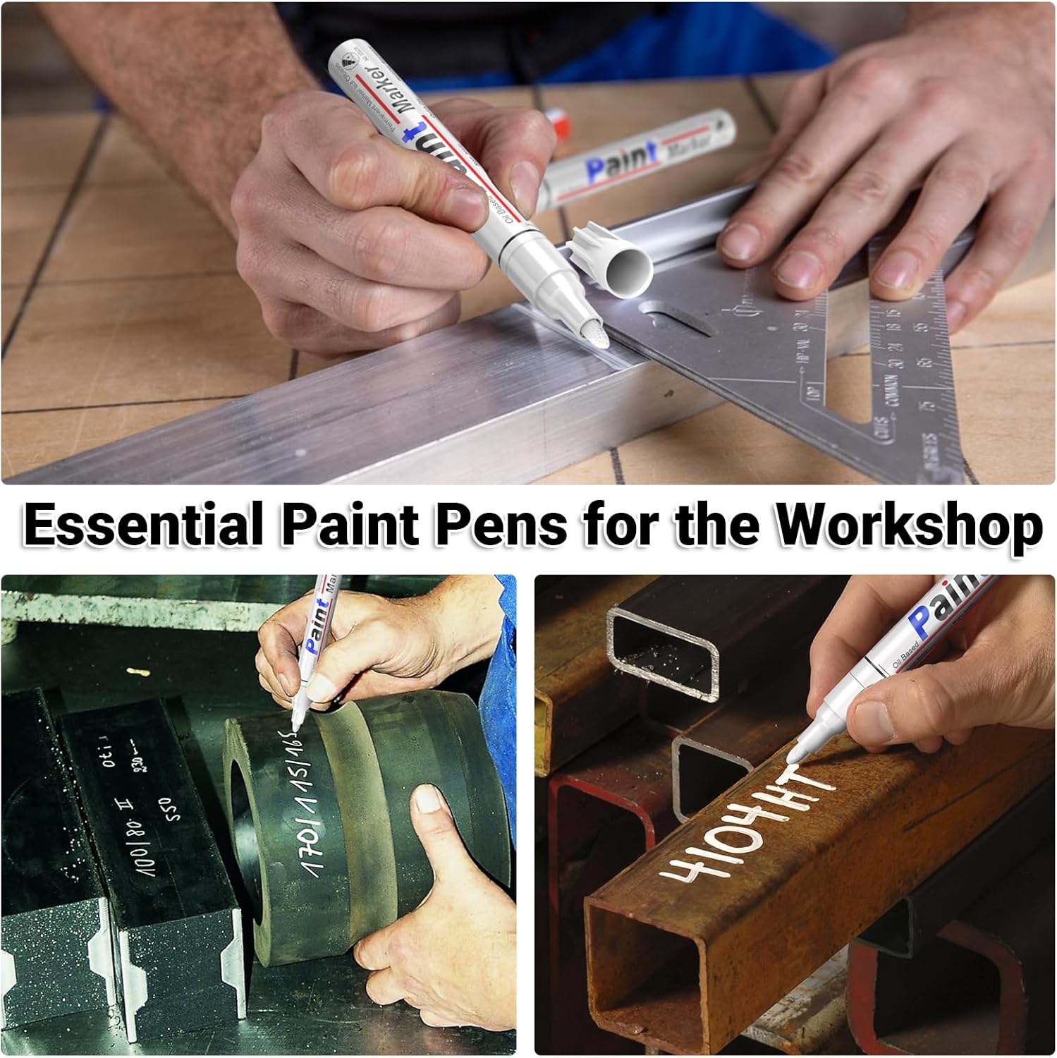 White Permanent Paint Markers White Paint Pens – 8 Packs Oil Based Markers Waterproof Quick Dry, 2-3mm Tip, Fade Resistant for Metal, Rocks, Wood, Plastic, Stone, Mugs, Canvas, Glasses, Art Craft thumbnail