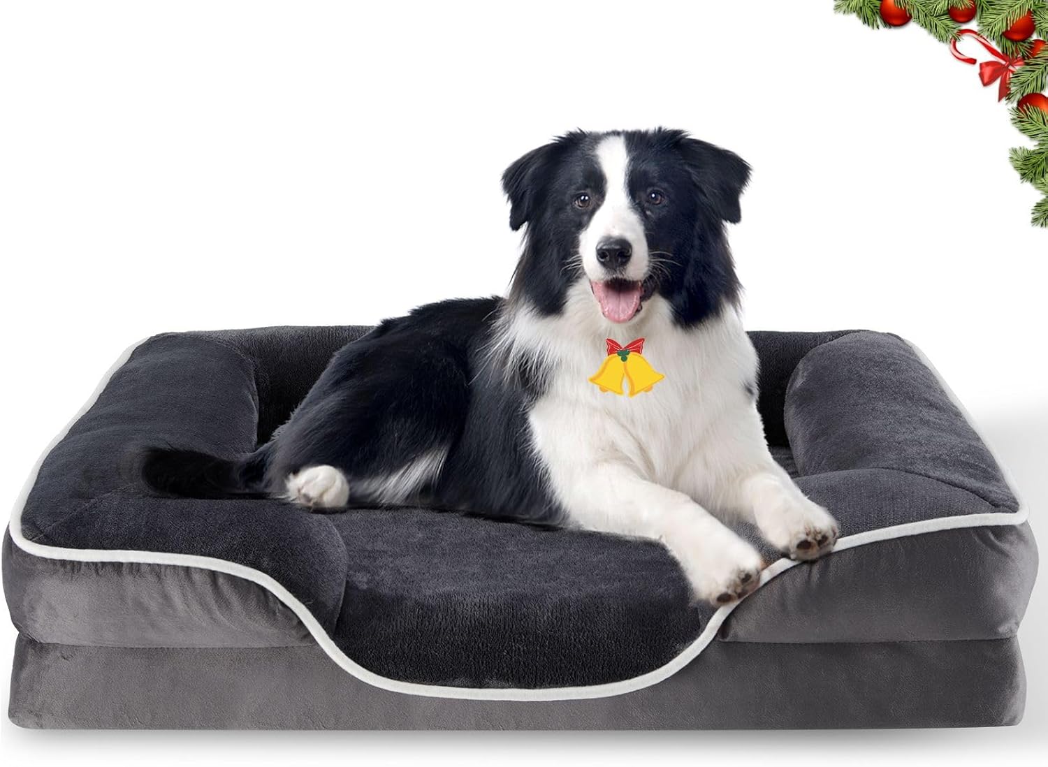FluffyDream 36 Inch Donut Bed - Calming Dog & Cat Bed in Brown - Round, Plush, Washable - Cuddle & Relax