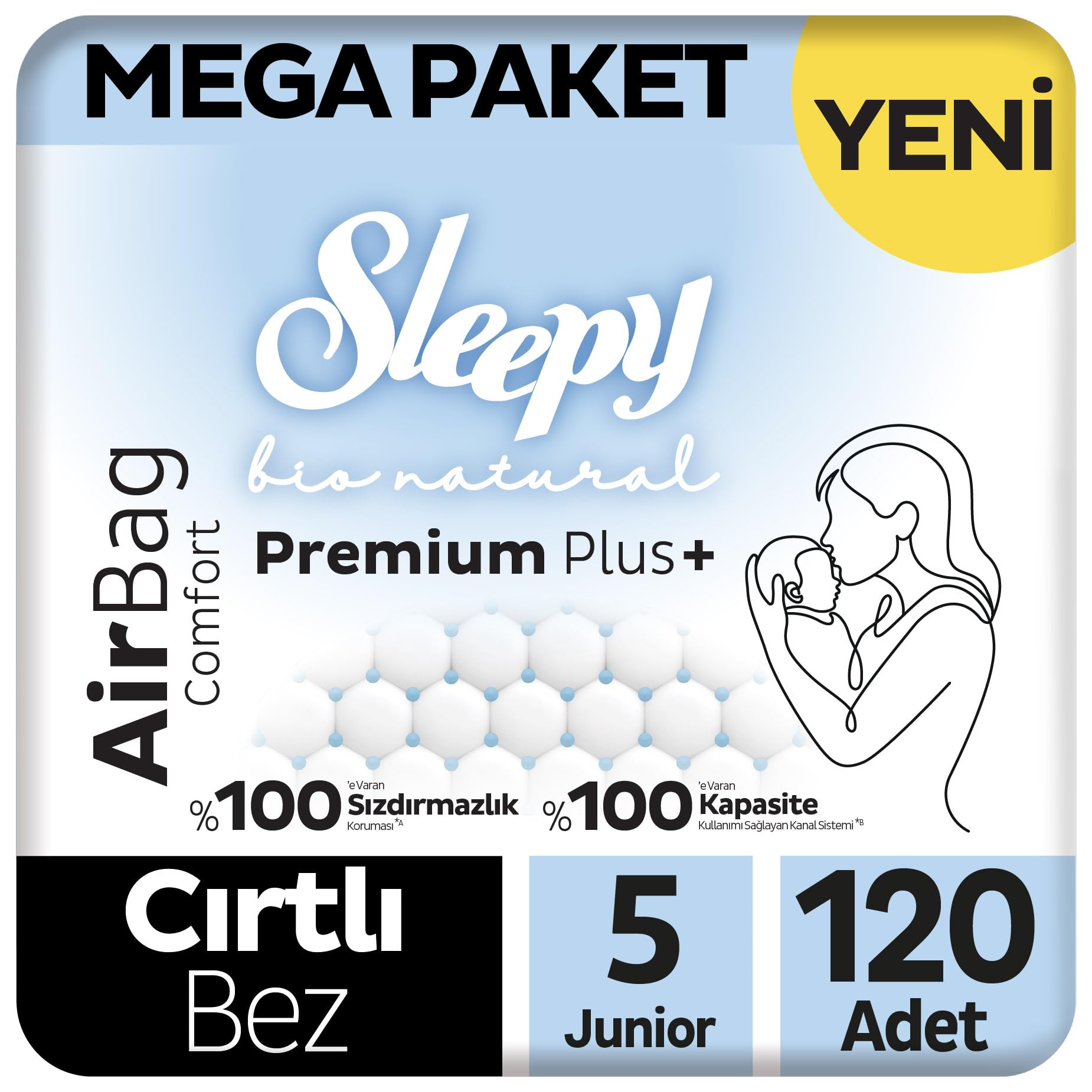 Sleepy Bio Natural Premium Plus Airbag Comfort Mega Paket…
