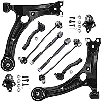 Vista 733 de Detroit Axle - Kit de suspensión frontal de 10 piezas para Dodge Avenger 2008-2014, Chrysler Sebring 2007-2010, 2 brazos de control inferiores, 2