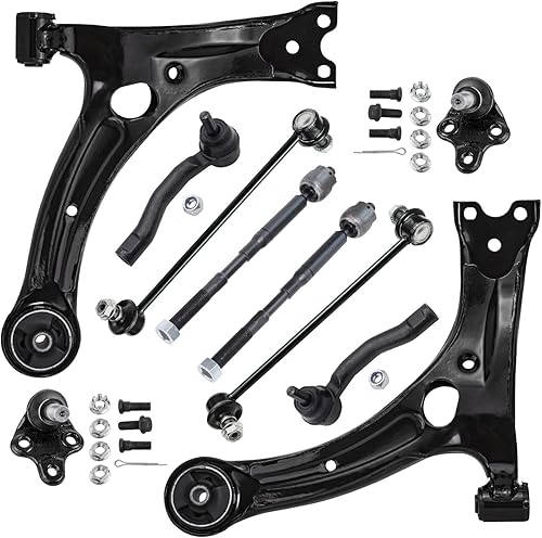 Miniatura 308 de Detroit Axle - Kit de suspensión frontal de 10 piezas para Chevy Trailblazer EXT GMC Envoy XL XUV Buick Rainier Isuzu Ascender Olds Bravada, brazos