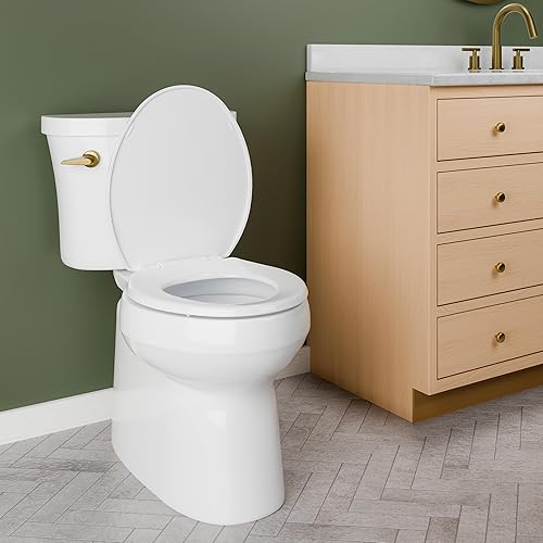 Miniatura 15 de Mayfair Caswell Modern - Asiento de inodoro de cierre lento, plástico duradero, alargado, blanco, paquete de 4