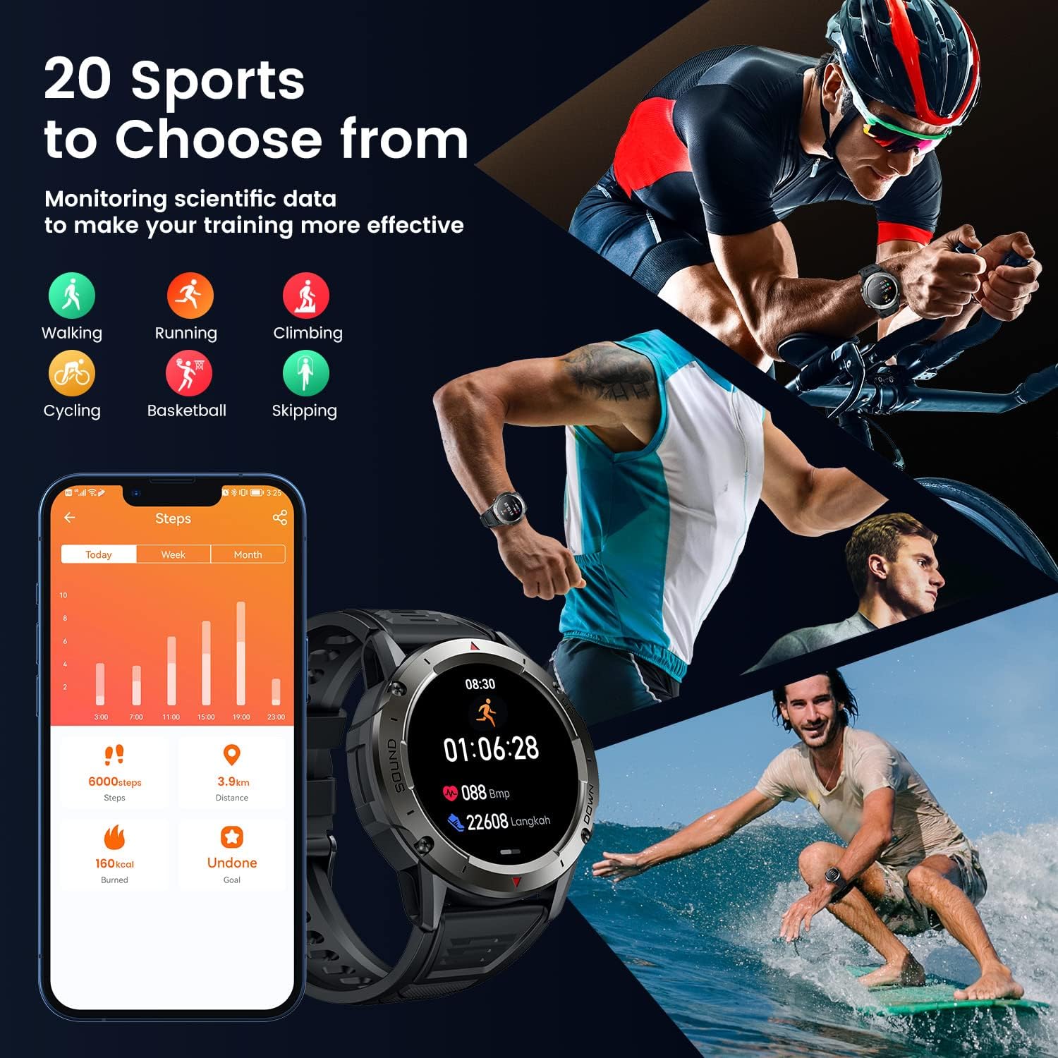 Smartwatch 20 sports modes