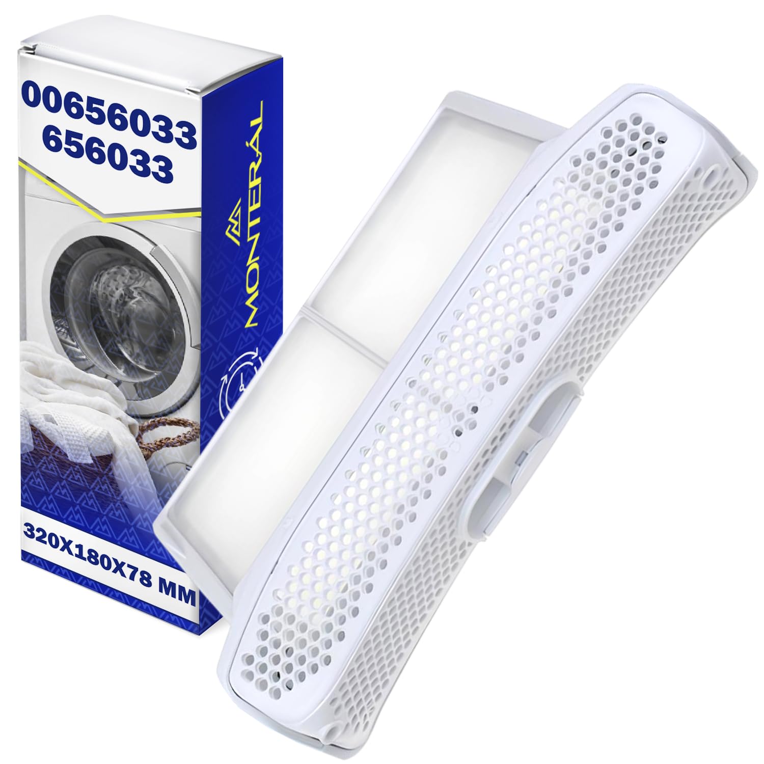 Filtro Pelusas para la Secadora 320x180x78 mm con Código Original 00656033 656033 para Siemens para Bosch para Constructa para Balay - MONTERAL
