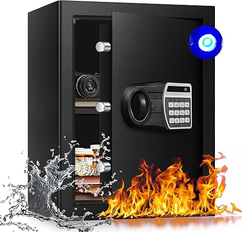 Caja de seguridad ignífuga de 2.0 pies cúbicos, teclado digital electrónico, cerradura de llave oculta, caja de seguridad para gabinete personal disponible en Yaxa Venezuela