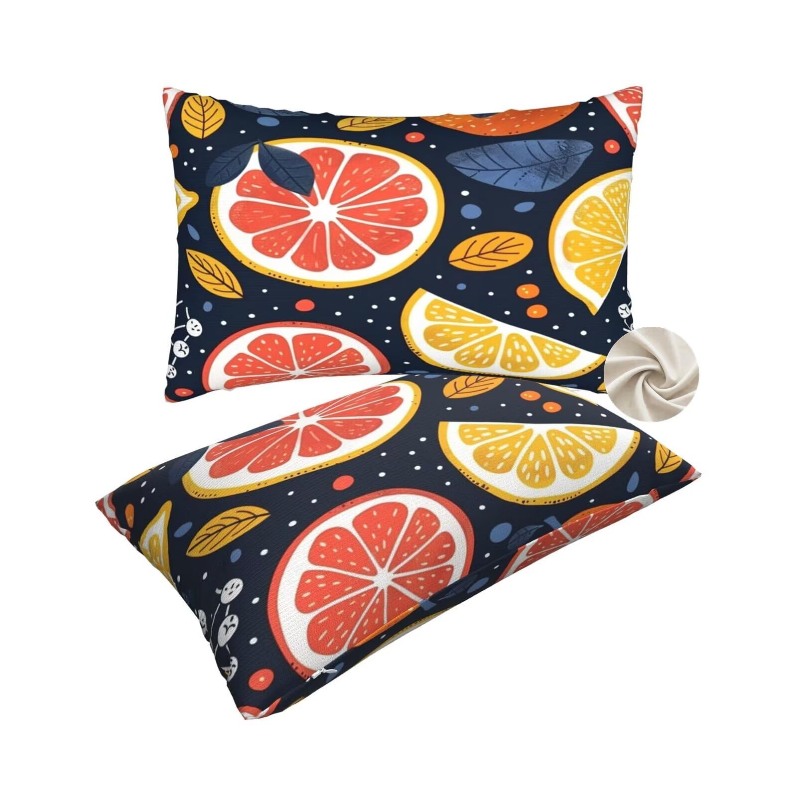 Taies d'oreillers 60x90 cm lot de 2 pour habiller un coussin canapé déco