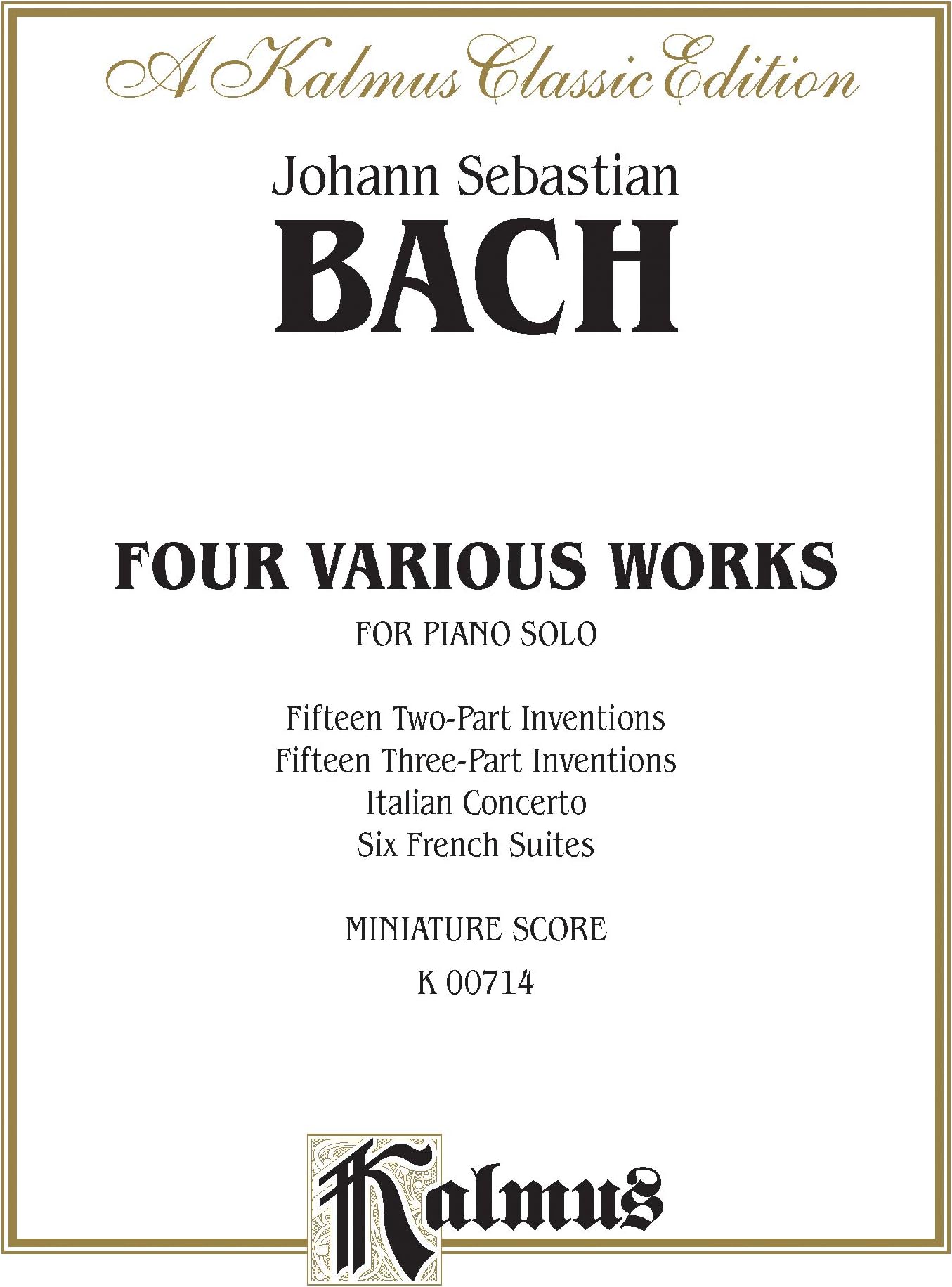 Bach 2 and 3 Pt. Inv.,Fr.Suites