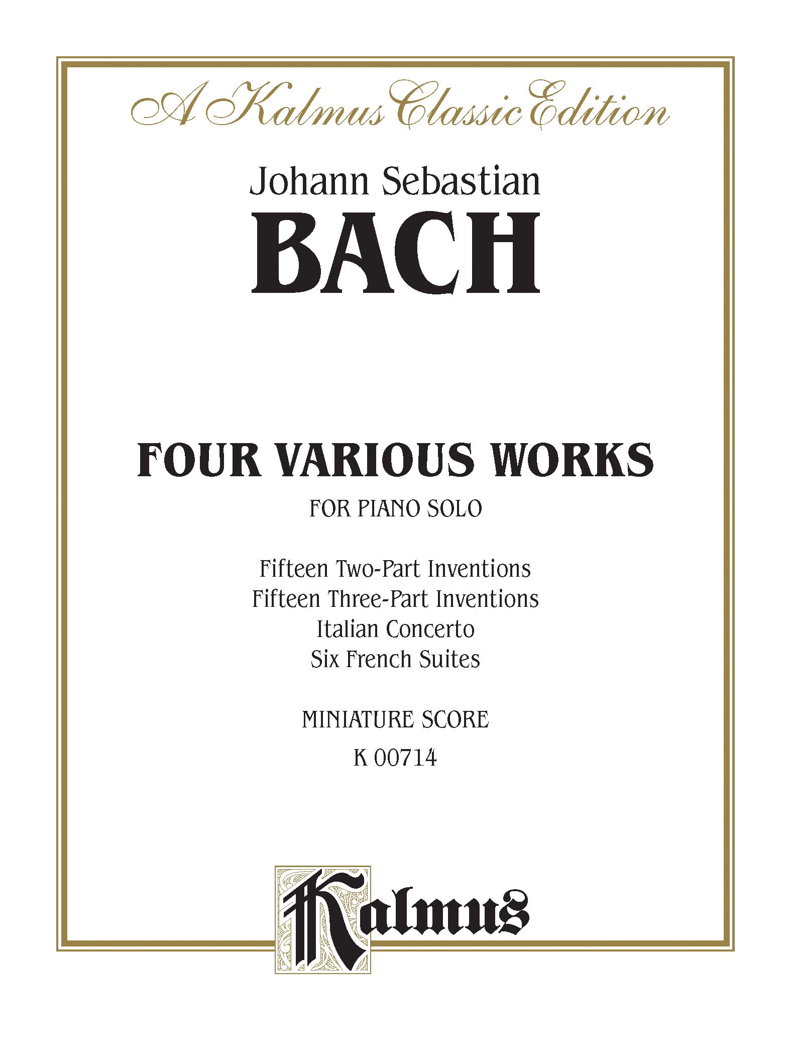 Bach 2 and 3 Pt. Inv.,Fr.Suites