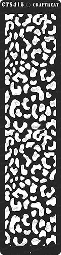 CrafTreat Plantilla reutilizable con estampado de guepardo, 3 x 12 pulgadas para pintar sobre madera, tela, lienzo, paredes y más, perfecta para