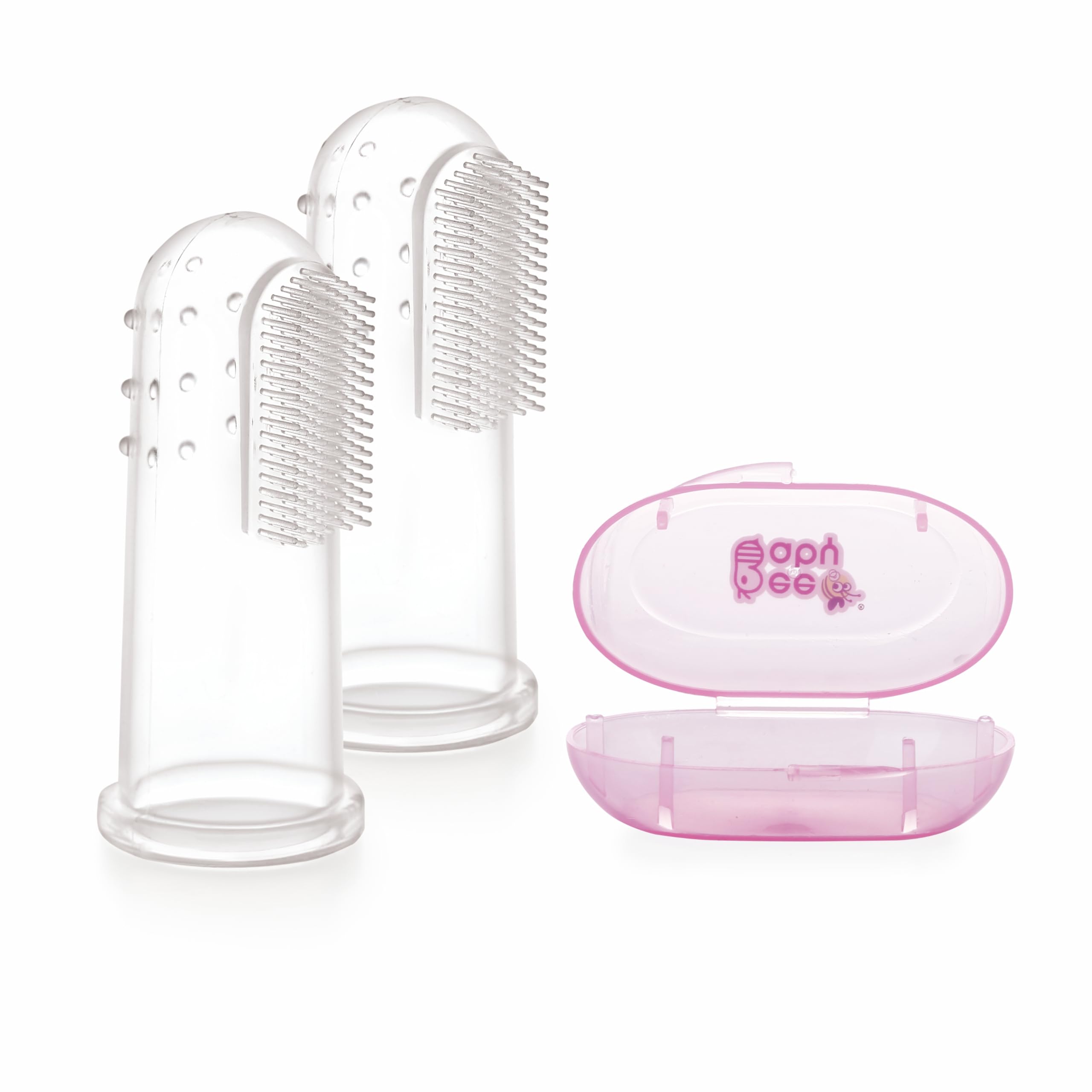BeeBaby Silicone Baby Finger Brush with Carry Case (Pack of 2, Pink) (B08B4XVJQ9) Amazon Price History, Amazon Price Tracker