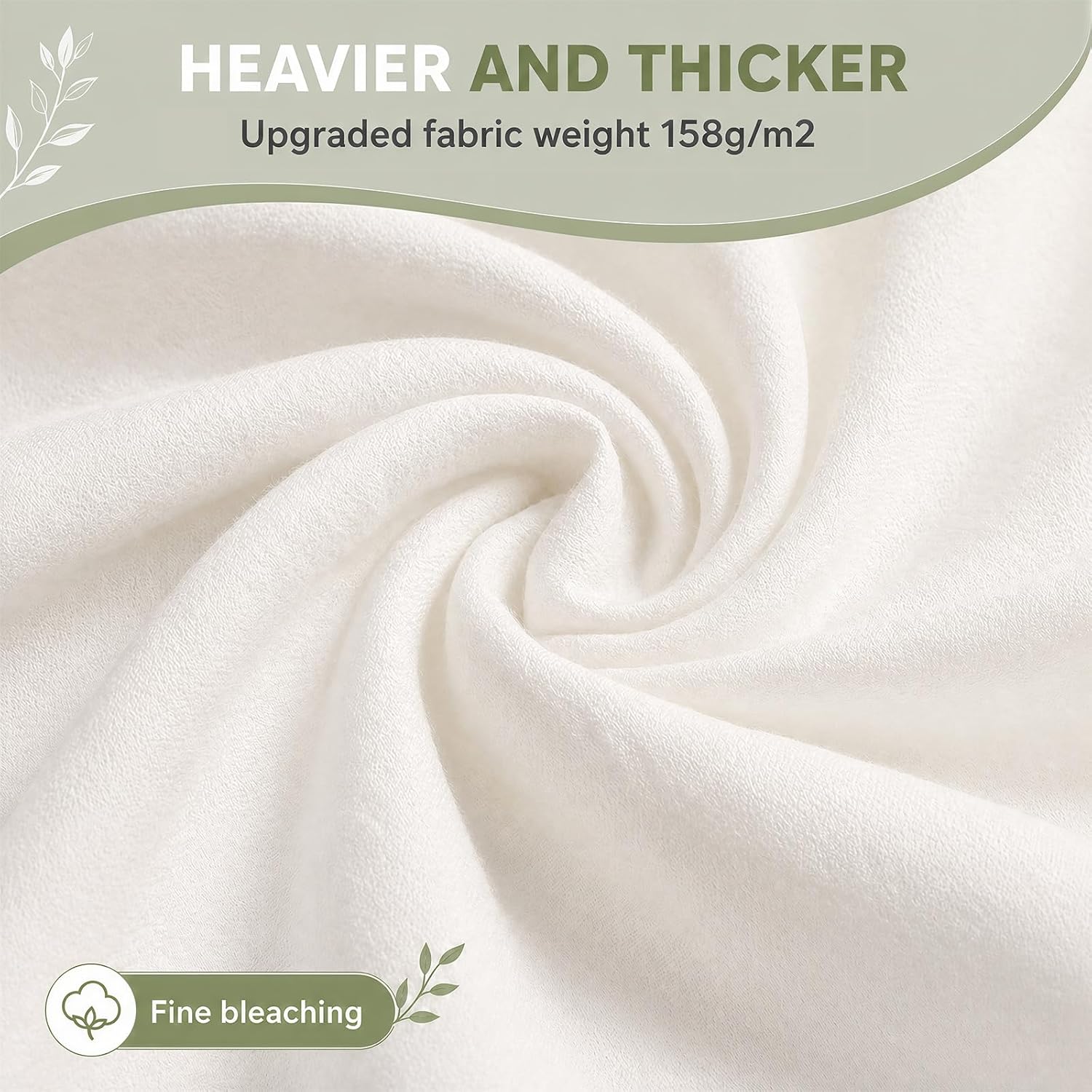 10x10 Inch Natural Cotton Square Pre-Cut Quilted Fabric Set for Sewing, Crafts, Embroidery, DIY Patchwork Projects