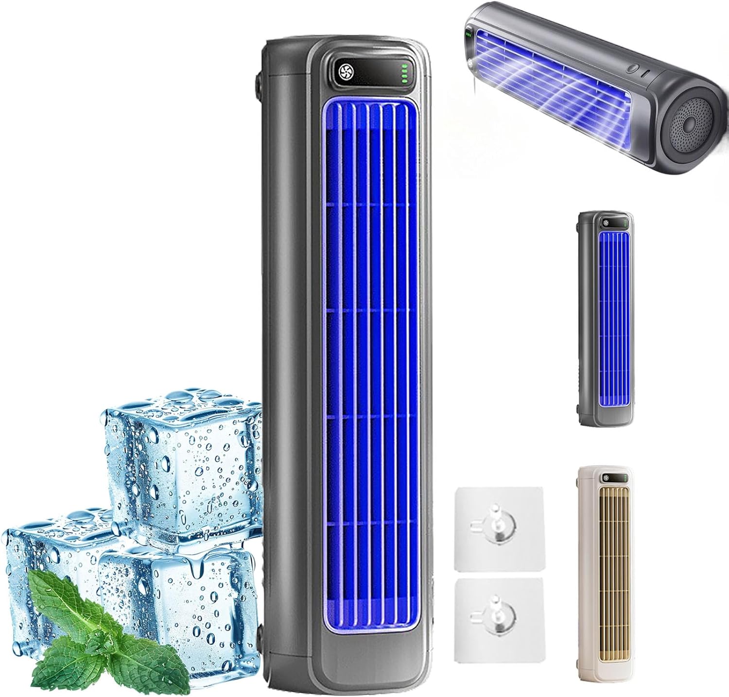 Briza Ac, Qinux Brizaac Air Conditioner, Portable Air Conditioner and Cooler, Briza Cool Air Cooler Quiet with 3 Speeds, Ac Fans That Blow Cold Air for Bedroom Office (grey)