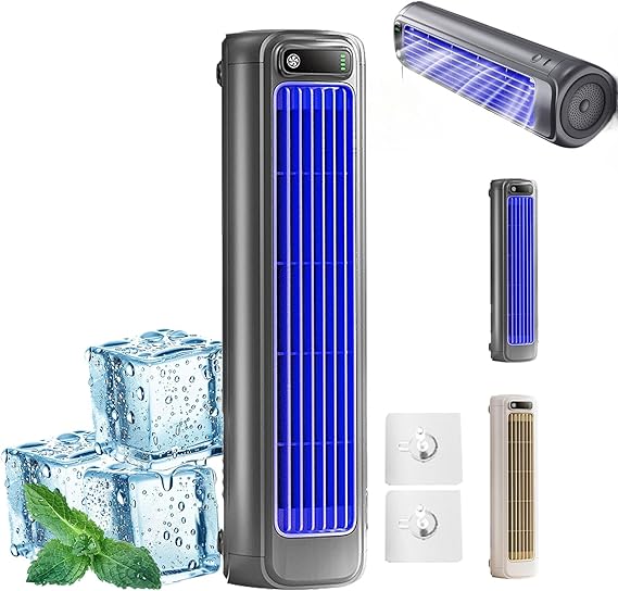 USB Airconditioner Briza Ac, Brizaac, Festberg Cooling Ace, Airconditioning Aan De Muur Zonder Buitenapparaat, Draagbare Stille Energiezuinige Ventilator, 3 Snelheden (2 Stuks Brizaac Luchtkoeler USB Oplaadbaar 3 Snelheden Stil