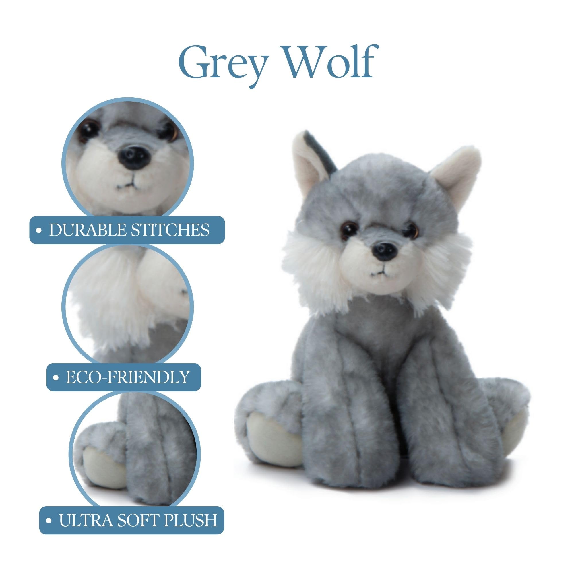 ブルゾン WTAPS / GRIZZLY / POLY. FUR GRAY XL Amazon.com: The Petting Zoo Wolf Stuffed Animal, Gifts for Kids