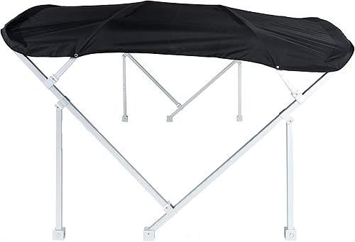 8' x 10' x 1.25" Deluxe Pontón Bimini Kit (negro)
