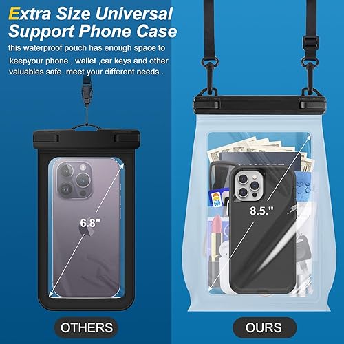 Miniatura 6 de Funda impermeable grande para teléfono móvil, funda impermeable para iPhone 14 13 Pro Max 12 Plus 11 XS XR X Samsung hasta 8.5 pulgadas, IPX8 a