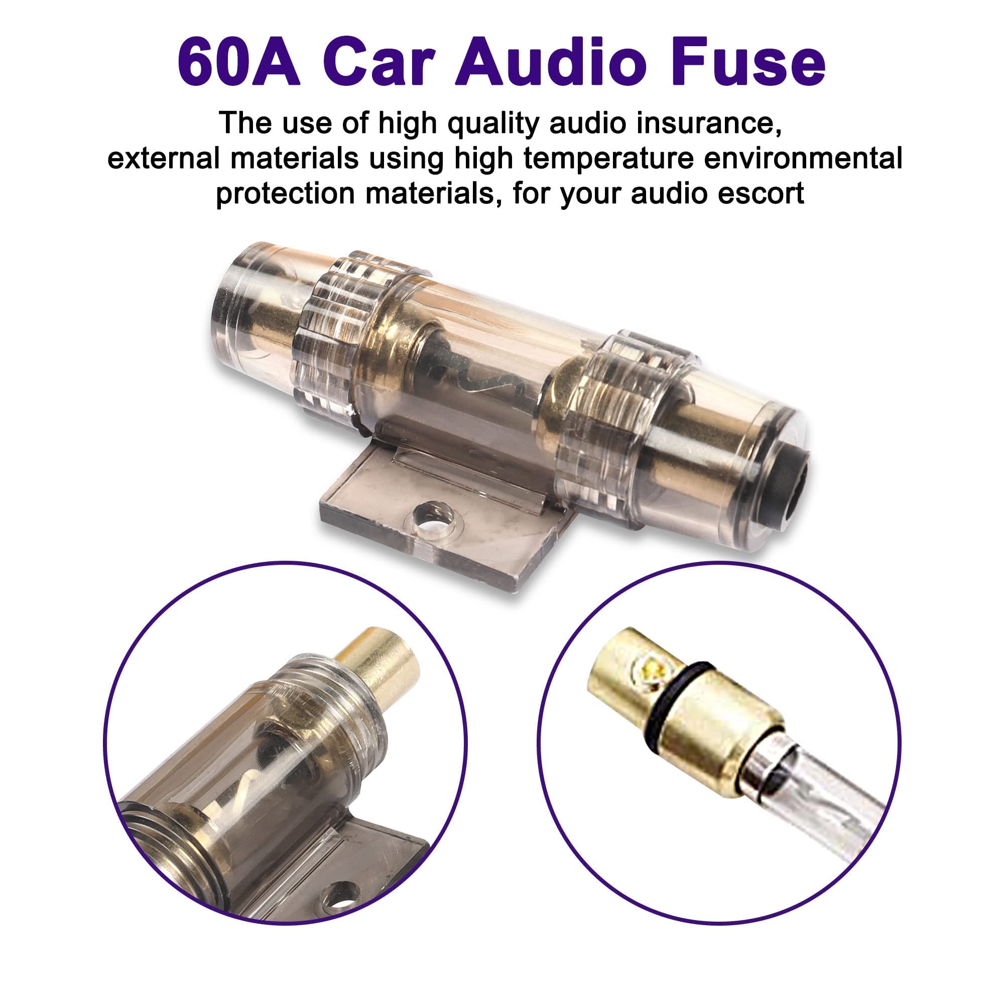 6 Gauge Car Audio Cablaggio Kit Amplificatore Installazione Cablaggio Kit con Fusibile per Car Truck Stereo Subwoofer e DIY Hobbyist