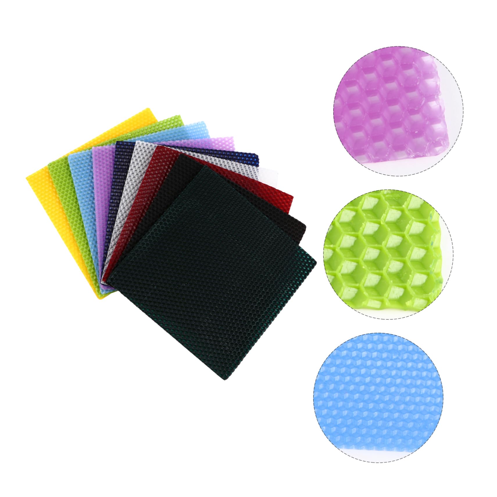 WEKAMOS 9 Pezzi Kit per Creazione Cera Api Fogli Cera Api per Progetti Creativi e Fai da Te per Feste e Celebrazioni Colore Casuale